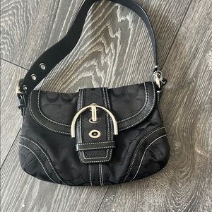 Coach Black Patterned Shoulder Bag
